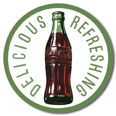 Coca Cola Round 1960's Bottle